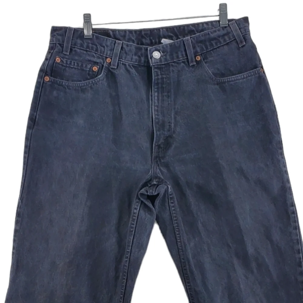 Vtg Levis 550 Faded Black Jeans Relaxed Taper Mens 33x34 (tag 36x36) 1998 PR USA